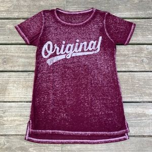 Graphic Burn Out Short Sleeve T-Shirt Purple Small